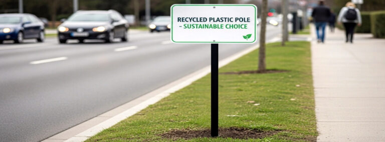 sustainable street sign pole